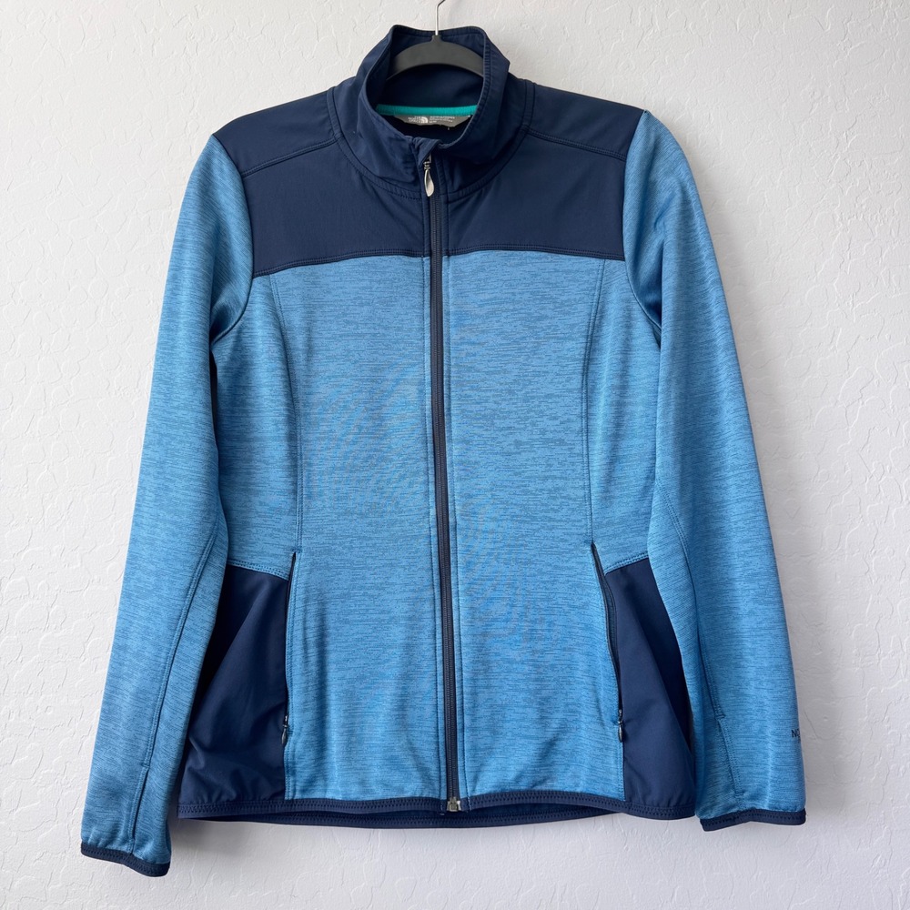 The North Face Full Zip Jacket Womens Medium Blue Athletic Activewear